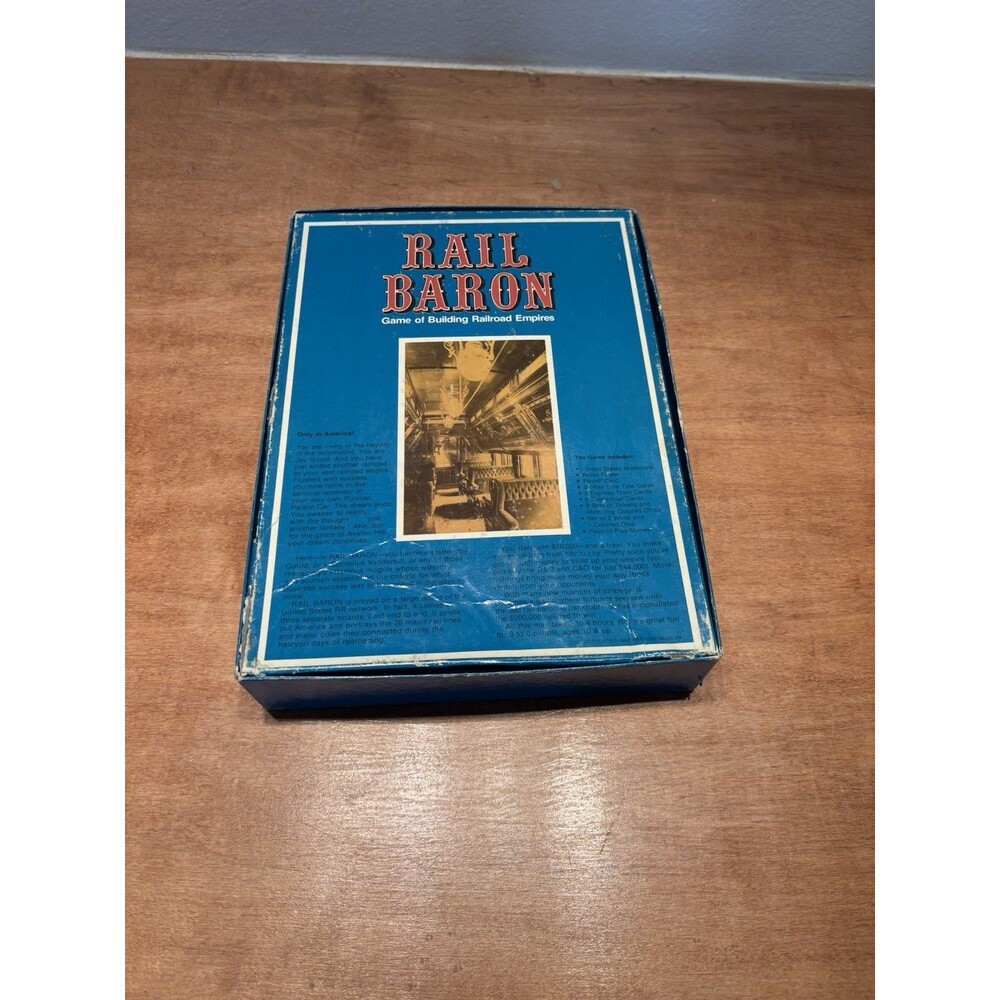 Rail Baron - Game Of Building Railroad Empires - 1977 - Avalon Hill - Complete